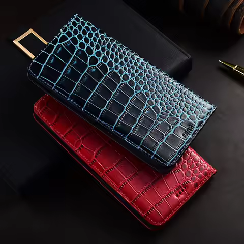 Genuine Leather Flip Case For Redmi A1 A2 A3 K20 K30 K40 K40S K50 K50i K60 K60E K70 K70E K80 Pro Plu