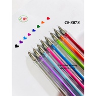 Genuine CHOSCH 8-color gel pen nib 0.5mm CS-8678-8m, Blue, Purple