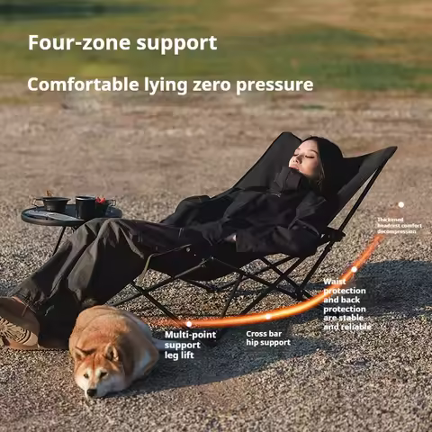 Naturehike BLACKDOG Folding Lounger Chair Portable Recliner 600D Camping Outdoor Beach Fishing Garde