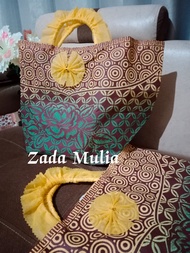 12 pcs Tas Hajatan Sahrini Warna batik Ukuran 22x22x29 cm 40 gsm  parcel tasyakuran unik sembako