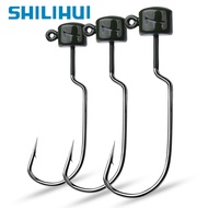 SHILIHUI 5PCS Jig Head Ned Rid Hooks 3.5g-5g-7g Artificial NED Worm Fishing Hook Jigging Fishhooks f