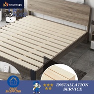 WY Bed frame queen&amp;king size Pull out bed frame 1.8m storage bed frame single plate bed for bedroom XY