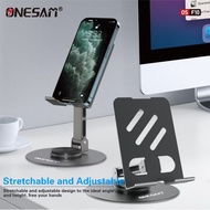 [ Aplus ] ONESAM OS-F10 Metal Folding Rotatable Desktop Phone Stand Universal 360 Rotating Phone Hol