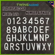 Flat JPJ Spec Car Number Alphabet L26 (1 PC) / Nombor Plate Kereta Standard Font Design JPJ Approve