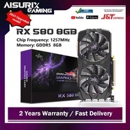 AISURIX RX 580 8GB New Brand Graphics card GDDR5 Computer GPU Video Card For Gaming Work Office