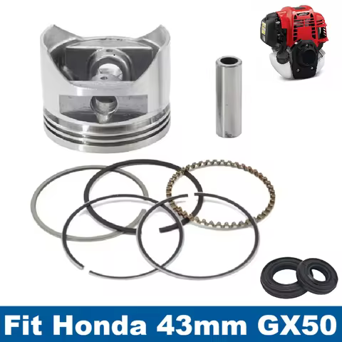 43mm GX50 Piston Ring Oil Seals Kit For Honda GX-50 GX 50 47.9CC 4 Stroke Engine Motor Brush Cutter 