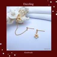 【14k Gold】Flower Link Ear Cuff Earring
