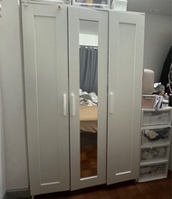 IKEA BRIMNES 三門衣櫃 白色
