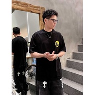 T-shirt Prada/T-shirt kasual Prada bercorak cetakan, T-shirt komuter, gaya kecergasan baharu Q3WD