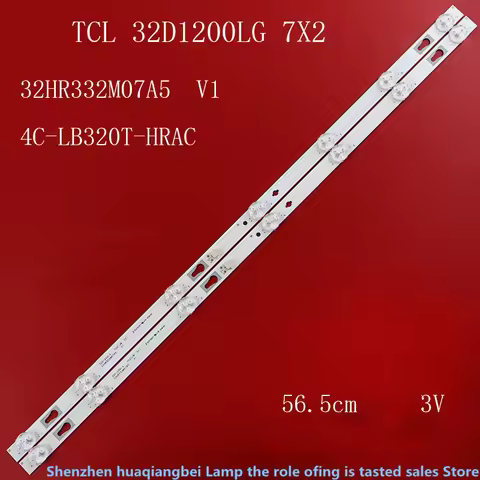 FOR NEW for 32D1200 7X2 Light bar 32HR332M07A5 V14C-LB320T-HRAC 56.5CM 3V 7LED 100%NEW LED backlight