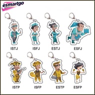 Colorful MBTI Cartoon Keychain Set 16 Personality Types Charms for ESFP, ESTP, ENTJ, ISFP, ISTP & Mo