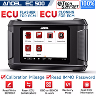 ANCEL EC500 เครื่องสแกนเริ่มต้นการโคลนนิ่งไฟกระพริบ ECM รถยนต์
