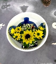 父親節蛋糕。8寸果凍花蛋糕