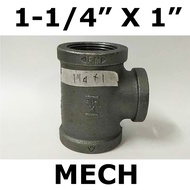 MECH BI TEE REDUCER 1-1/4" X 1" SCH40 150# BLACK IRON ---------------------------------- 1-1/4" X 1"