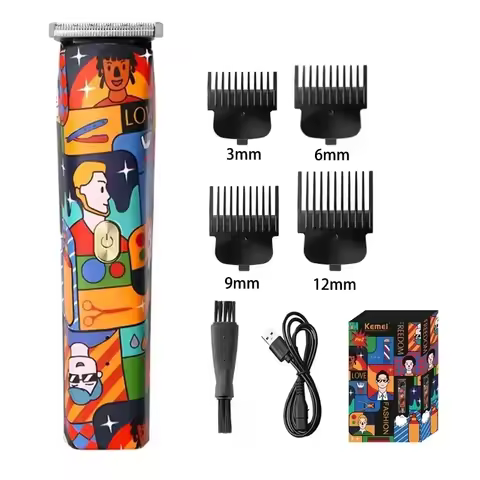 Kemei Hair Clipper KM-5017H KM-1102H Electric Shaving Machine Fashion Random Graffiti Pattern Trimme
