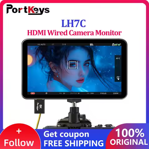 Portkeys LH7C Wired Camera Control Monitor Touch Focus 7-inch HDMI 1000NITS 4K HD IPS Screen MOVNORM