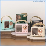 WU Retro Bluetooth-compatible Radio Built-in Speaker Vintage Design for Home