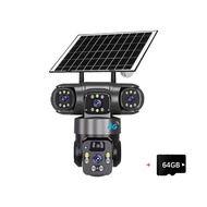 LLSEE V380 PRO 12MP Three lens CCTV 4G SIM Solar Camera 360 Wifi Security Camera Full color Night Vi