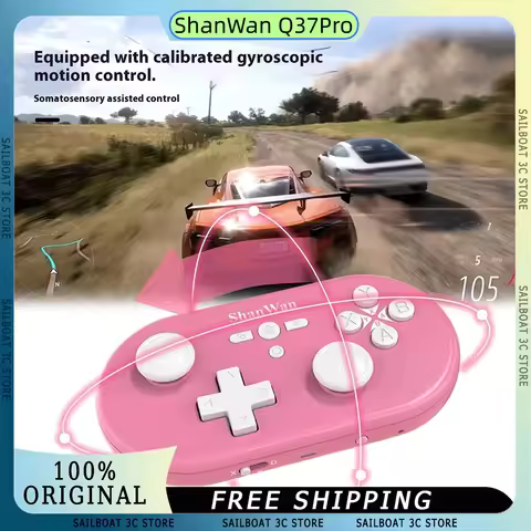 ShanWan Q37Pro Mini Game Controller Portable Wireless Bluetooth Gamepads with Hall Joystick for PC I
