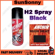 ANCHOR H2 HEAT RESISTANCE SPRAY EXHAUST EKSOZ 600 °C HIGH TEMPERATURE TAHAN PANAS HI TEMP BLACK DPI