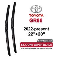 silicone car wiper for Toyota GR86 2022-present 2021 2020 2019 2018 banana type front Windshield Wip