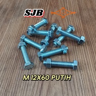 HEX BOLT Bolt M12x60 WHITE (Per Pcs)