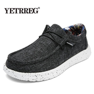 Men's Canvas Shoes Breathable Casual Shoes Luxury Brand Men Loafers Ultralight Boat Shoes Designer V