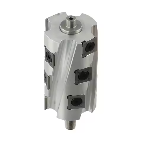 Woodworker's Choice Electric Planer Shaft with Aluminium Spiral Cutter and 12 Square Blades Compatib