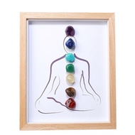 7 Chakra Energy Natural Crystal 7 colour Crystal Gemstone Photo Frame | Housewarming Décor and Energ