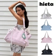 Korean Niche 5 New Hieta Rivet Tote Bag yk Large Capacity Fashion All-Match Shoulder Handbag