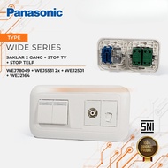 Panasonic Combination Switch WEJ 78409W + 2 x WEJ 5531W + WEJ 2501W + WEJ 2164W White