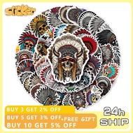 50Pcs Horror Skull Tribe Chief Stickers Totem DIY Luggage Laptop Bike Skateboard Kids Toy