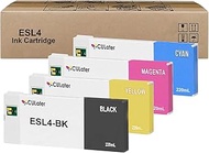 CULater ESL4 Remanufactured Ink Cartridge Replacement for ESL4-BK ESL4-CY ESL4-MG ESL4-YE for Roland