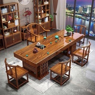 Tea Large Board Coffee Table Solid Wood Combination Table Chair Zen Set Household Log Integrated Off