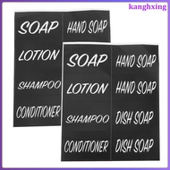 🎃 2Sheet Label Tandas Botol Hitam Kertas Sintetik Untuk Penyusunan