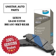 Original Bendix DB1497MKT Rear Brake Pad - Lexus LS430 UCF30