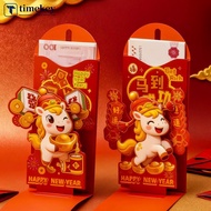 TIMEKEY 2026 New Year 3D Red Pocket Cartoon Horse Red Envelopes Lucky Money Red Envelopes Festival G