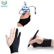 Men Drawing Tablet Glove Artist Gloves with 2 Fingers for Tablet Drawing Oil Painting