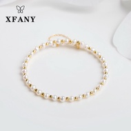 Cygnus Natural Pearl Bracelet 3-4mm Near Round Strong Light Flawless Freshwater Pearl Elastic Bracel
