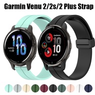 Garmin Venu 2 Plus Watch Strap for Garmin Venu 2 Silicone Magnetic Folding Buckle Strap for Garmin Venu 2s sport band