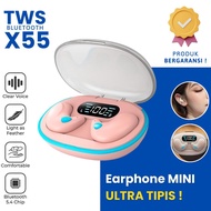 Headset Bluetooth X55 TWS Mic Button Control Sleep Headset Noise Reduction Earhooks