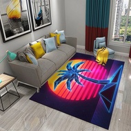 3D Fantasy Purple Neon Carpet Home Decor Living Room Bedroom Room Carpet Game Room Decorative Carpet