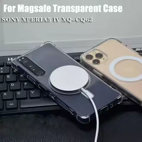 Funda For Sony Xperia 1 5 IV For Magsafe Magnetic Transparent Case For Xperia 5 IV 1 III 1 II Wirele