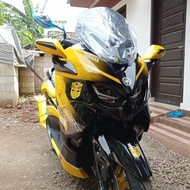 Full Set Body Predator All New Nmax ( 2019-2023 ) grafis Hitam Yellow