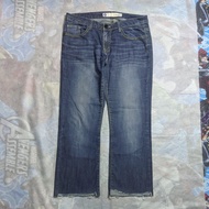 Celana Panjang Longpants Jeans Basic House Blue Washed Fading Original