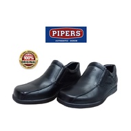 Pipers Leather Men Shoes Casual Loafers / Kasut Kulit Hitam Lelaki