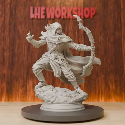 Drow Ranger of the Woods Miniatures | 28mm-75mm | Resin 3D Printed DND Pathfinder Mini | Unpainted G
