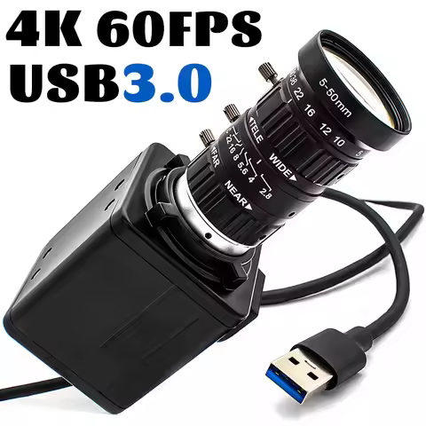 Industrial 4K 60FPS USB3.0 Camera IMX678 CMOS Metal Box With 10X Zoom Varifocal Lens Plug Play For L
