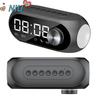 NIUYOUJS Bluetooth Speakers, with LED Light 360° Surround Sound Clock Bluetooth Speaker, Portable Mu