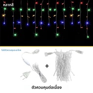 Icicle String ไฟ LED กลางแจ้งไฟ Fairy Garland สําหรับปีใหม่งานแต่งงาน Garden Terrace โคมไฟตกแต่งคริส